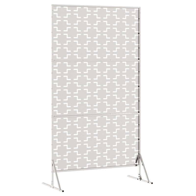 Vidaxl Fence Panel Single Panel Durable, Silver