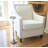 Brushed Silver Finish Drink Size Accent Table