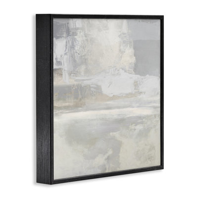 Serene Abstraction of Grey Framed Giclee, design by Rachel Springer