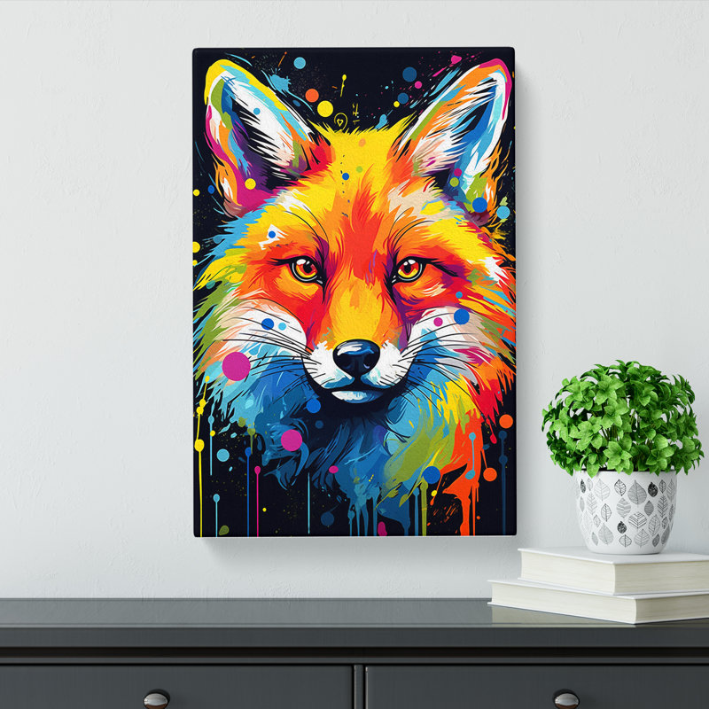 Fox Pop - No Frame Print, 60cm H x 40cm W x 3cm D