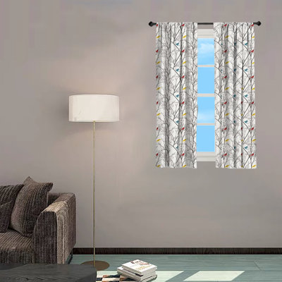 Paire de rideaux obscurcissant en microfibre avec passe-tringle