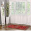 Tapis décoratif en laine de conception unique noué à la main gris kula rouge/beige 4 pi 6 po x 9 pi 1990s