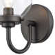 Ferney Single Light Glass Steel Dimmable Armed Sconce