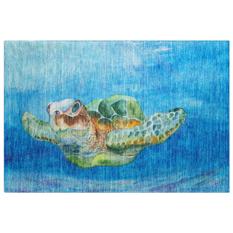 Premium Machine Washable Dream Shag Turtle Rug, 2'6" x 3'10"