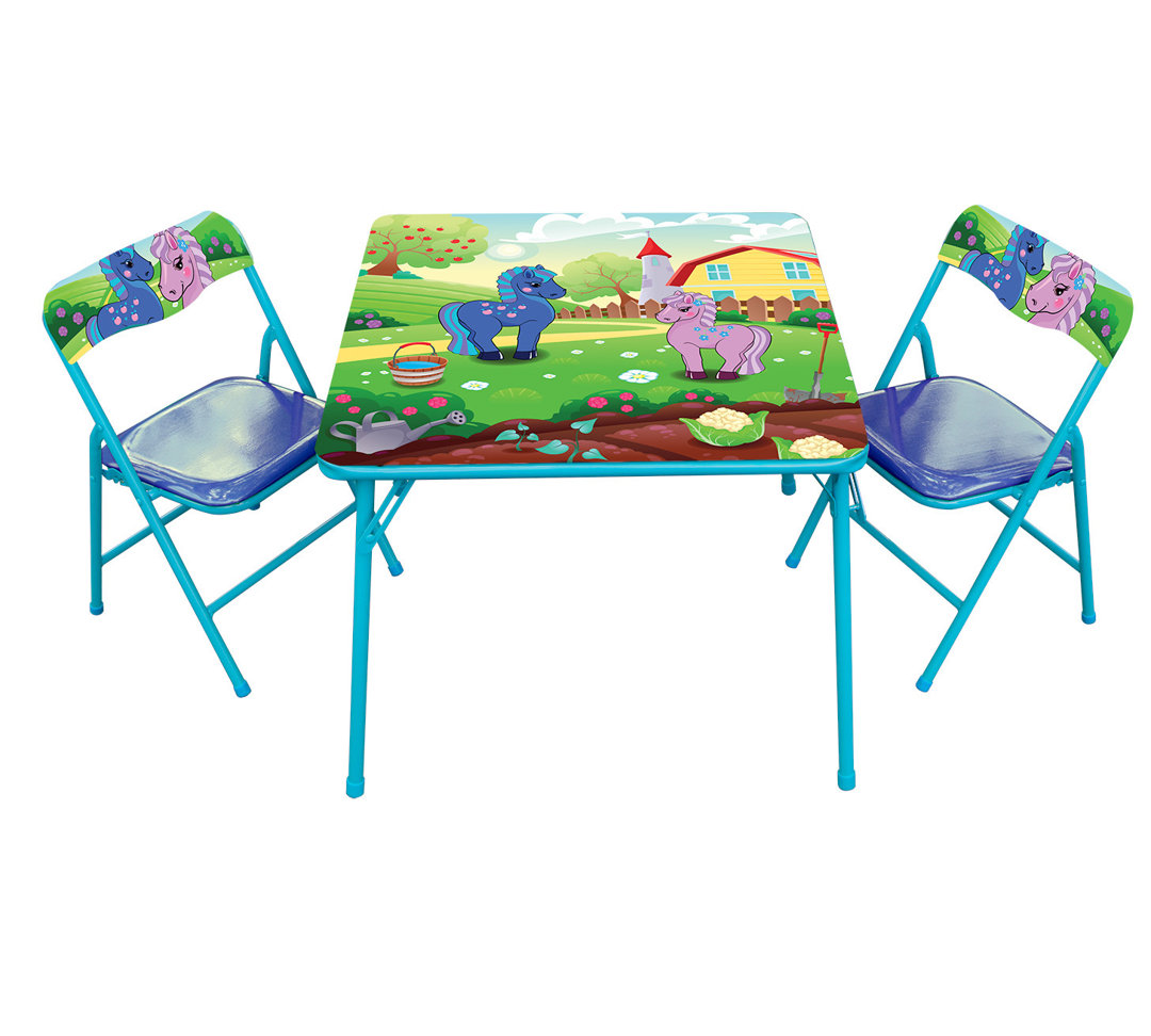 Kids 3 Piece Play Or Activity Table and Chair Set Gener8