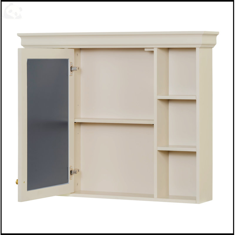 Armoire de salle de bain Moreauville, Crème, crème