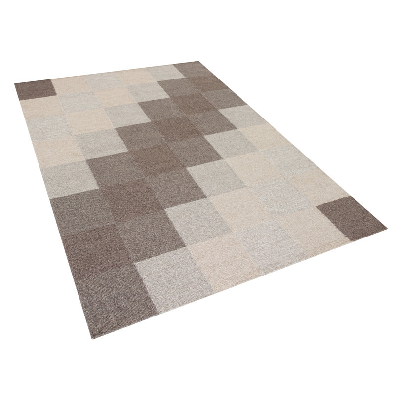 Nizip Geometric Wool Hand Woven Area Rug, Rectangle 160 x 230cm