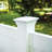 5 in. W x 5 in. D Contemporary Post Top White