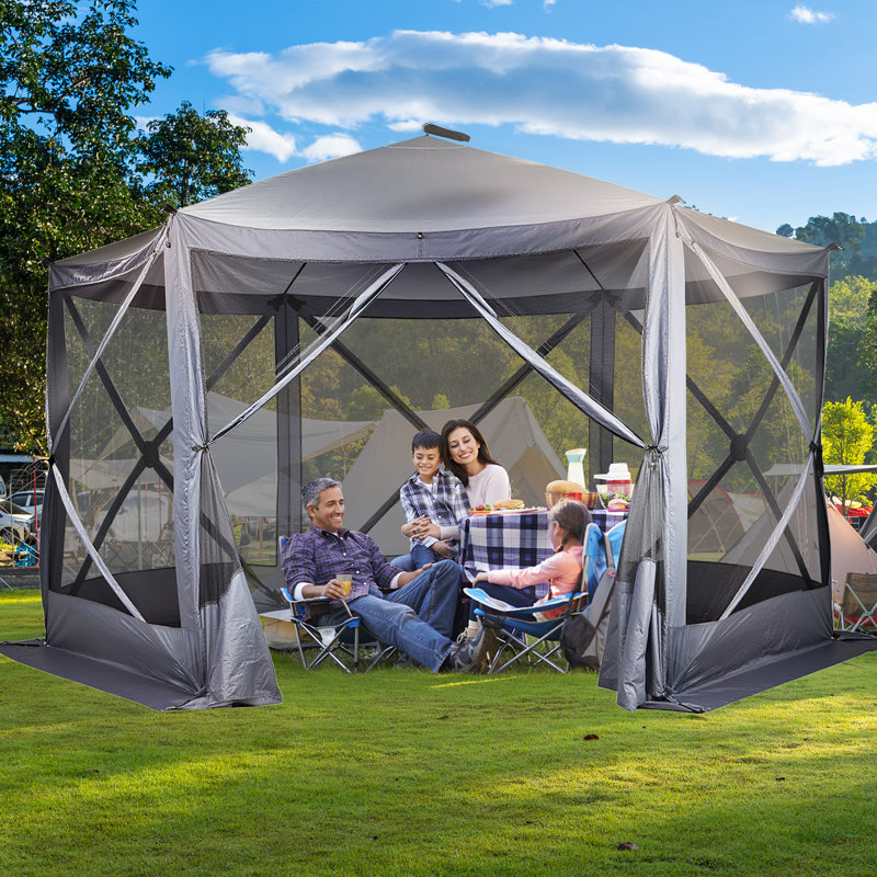 12 pi. X 12 pi Tente de camping d'extérieur escamotable