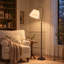 Lampadaire arqué en métal noir de 173 cm