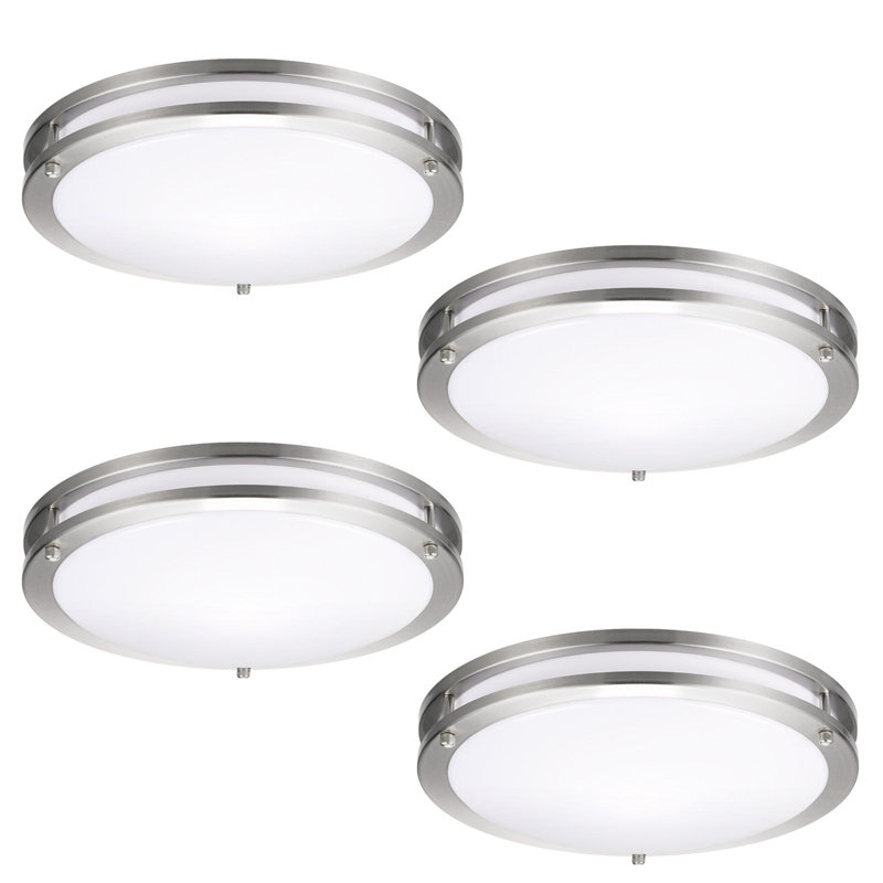 4PK Double rings Dimmable 18" LED Flush Mount Ceiling light,ceiling lights for kitchen,hallway,bedroom