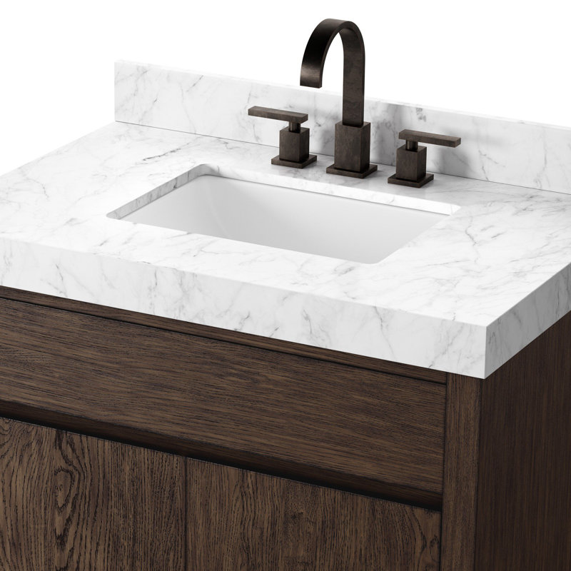 Everett 36'' W Single Vanity, Satin Espresso Oak