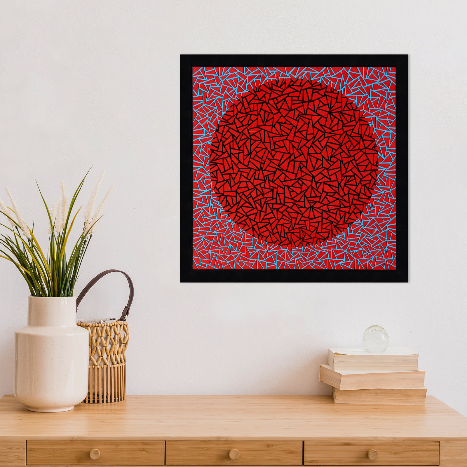 Gods Navel by Alex Dunn, Black, 17" H x 17" W x 1" D