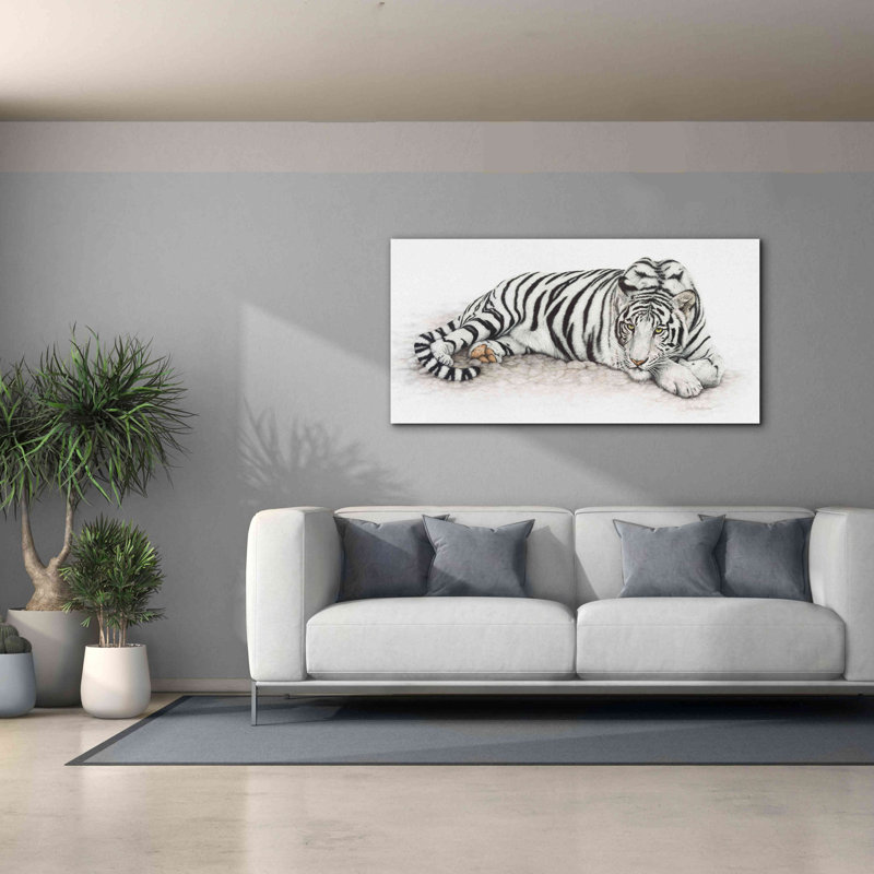 «Siberian Tiger» par Jan Henderson, estampe numérique sur toile, H 30 po x l 60 po x P 1,5 po