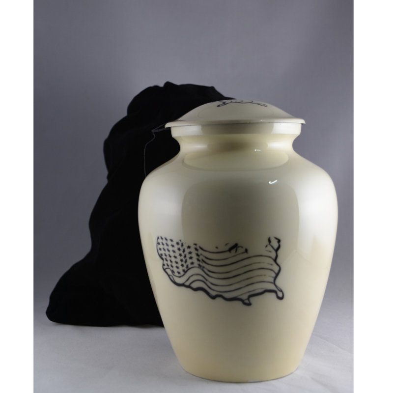 Handmade American Flag Urn