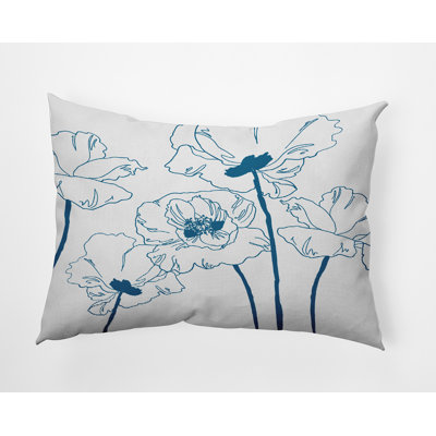 Coussin décoratif en polyester floral