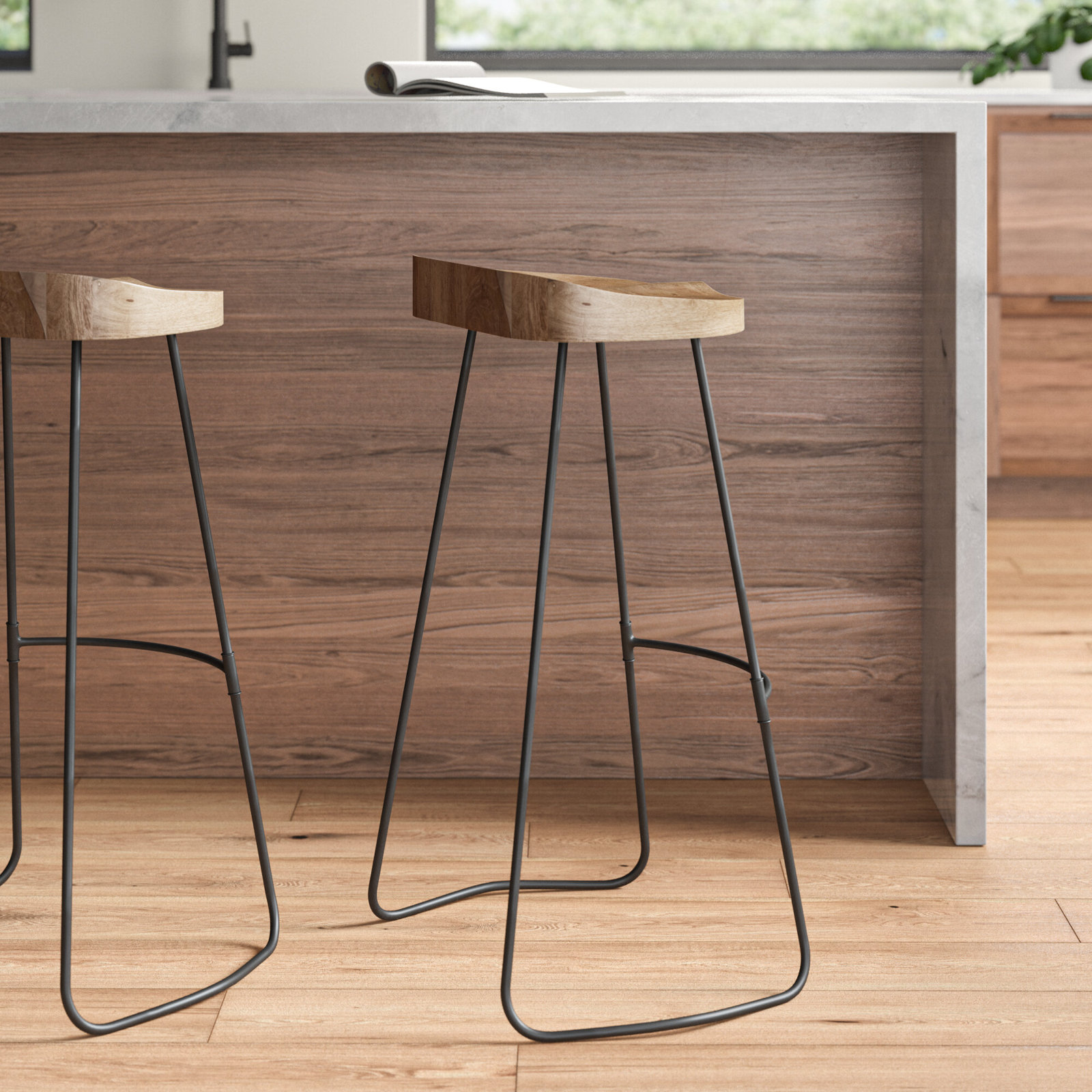Geonna Bar and Counter Stool, Natural, Bar Stool (30" Seat Height)