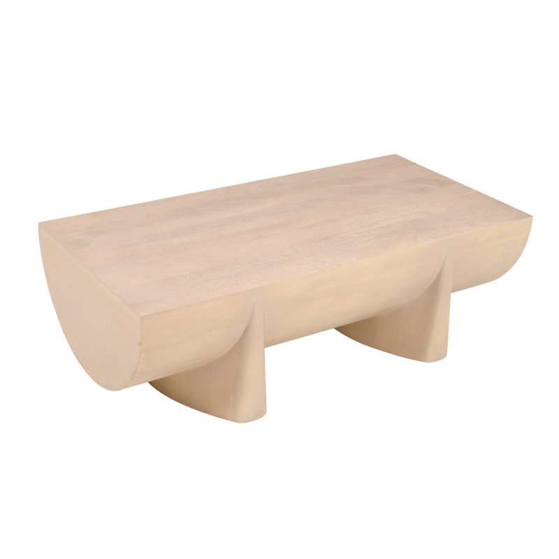  Table basse en rondins avec fabrication en bois de manguier massif - L 48 po
