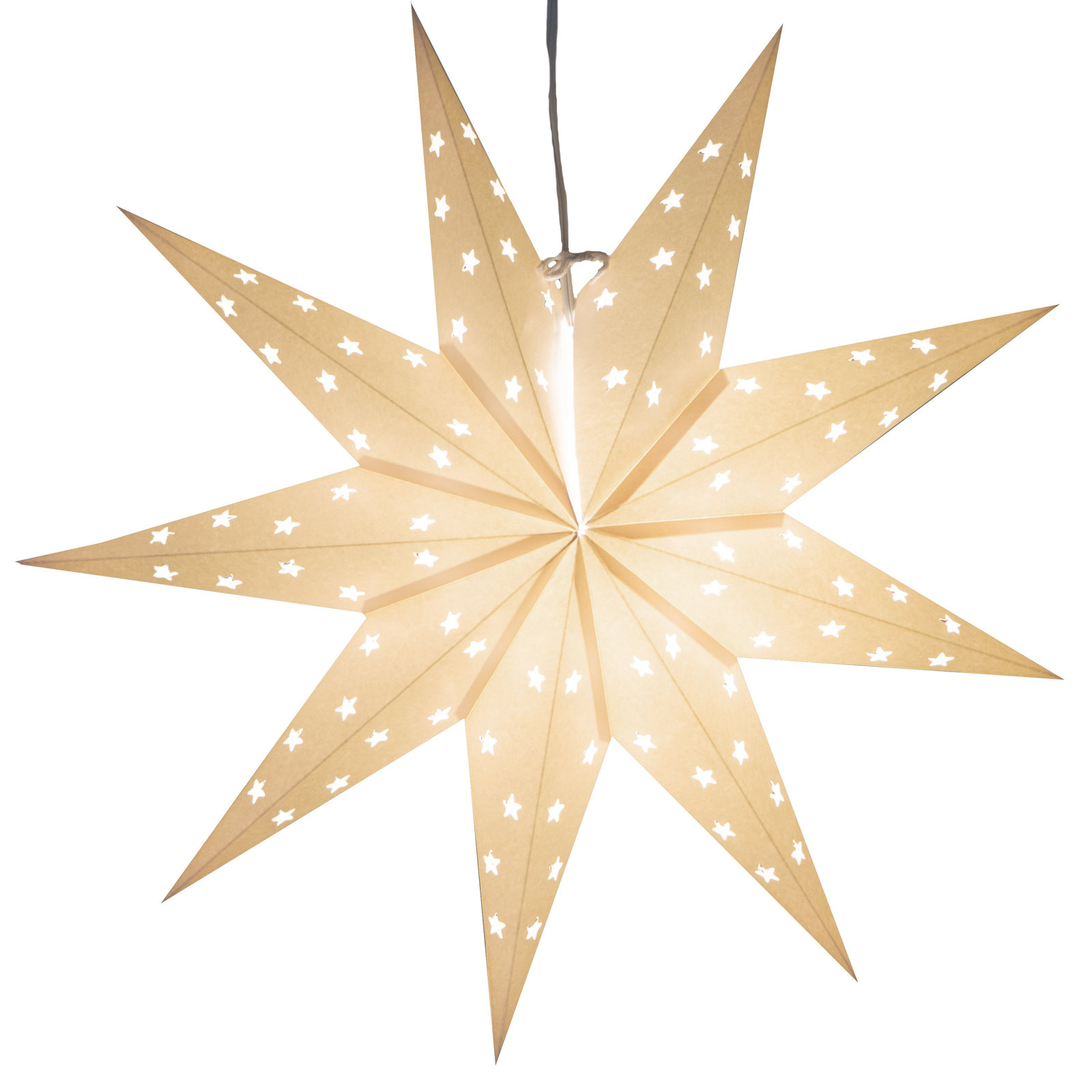 9-Pointed Paper Star Hanging Light