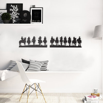 Elegant Black Decorative Metal Wall Accessory, 55.1 x 9.8 inches | 100% Metal, Thickness: 0.08 inches | Easy Wall Hanging Design, Perfect for Home Decor & Modern Interiors, Stylish and Durable