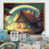 Toile avec cadre flottant or