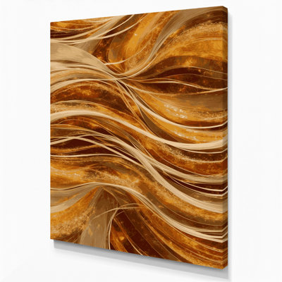 Digital Abstraction 8 Brown Canvas Wall Art