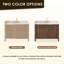 Lala 48" Single Bathroom Vanity with Grain White Engineered Stone Countertop with Mirror-1726873493