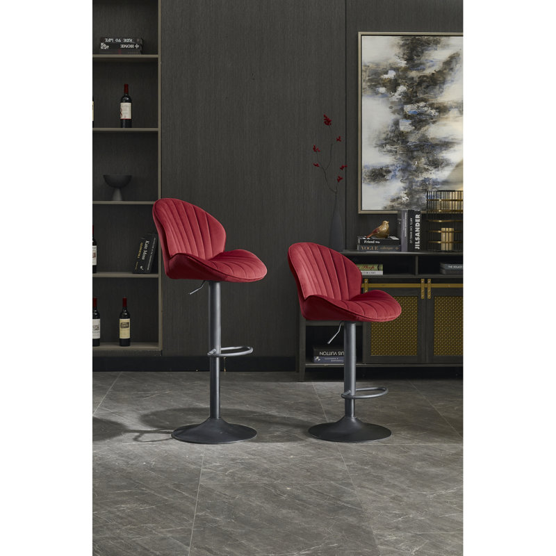 Bar Stools Set Of 2 - Adjustable Barstools With Back And Footrest, Counter Height Bar Chairs For Kitchen, Pub