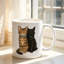 Ceramic Coffee Mug with Black Cat Design, Hand-Wash Only, Reusable, Insulated, Multipurpose, No Electricity Needed.