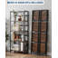 Aucun assemblage requis - bibliothèque de bureau pliante à 5 niveaux - support de rangement de bibliothèque rétro - structure en métal robuste, organisateur peu encombrant-315499152-315499158