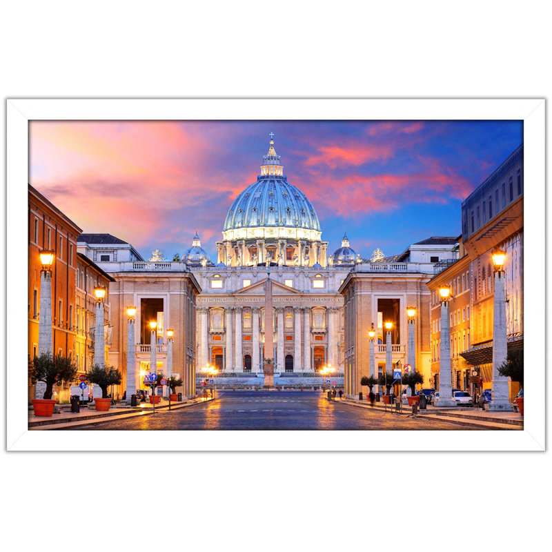 " St. Peter ", 21.5" H x 27.5" W x 0.75" D, White Framed