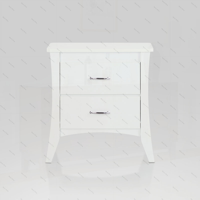 White 2-Drawer Nightstand