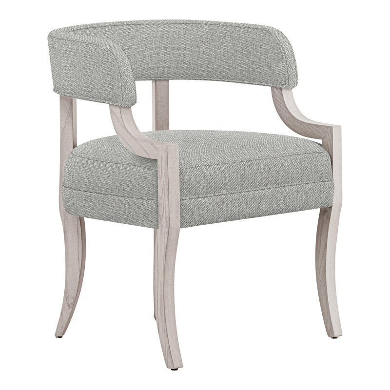 Thom Filicia Home Otisco Upholstered Back Arm Chair, Dove Gray, Tarbee Dove