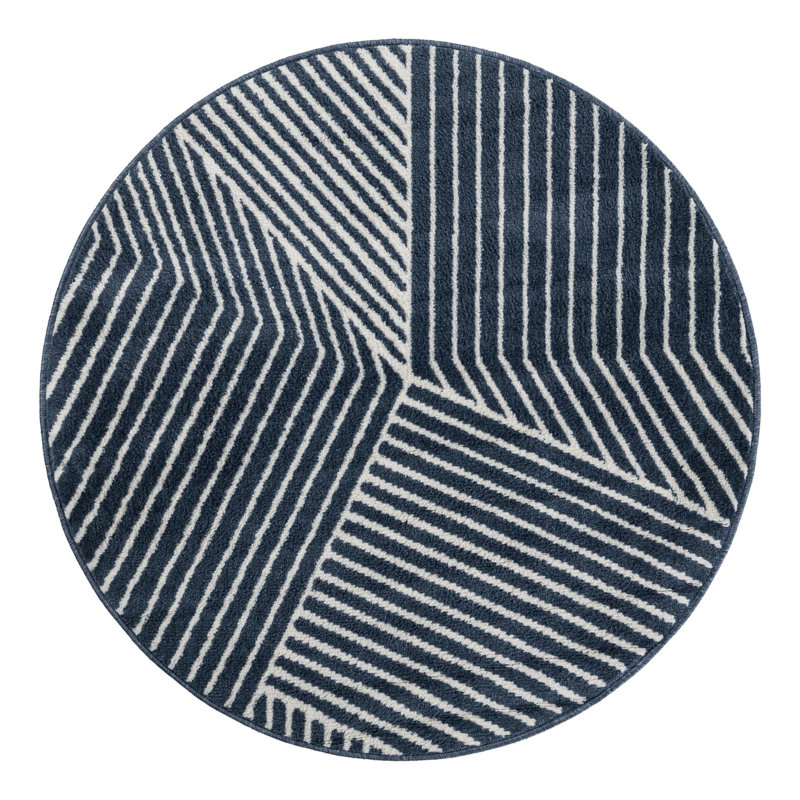 Tapis Latitude Run® Orkla Nikolis bleu, Rond 4 pi 1 po