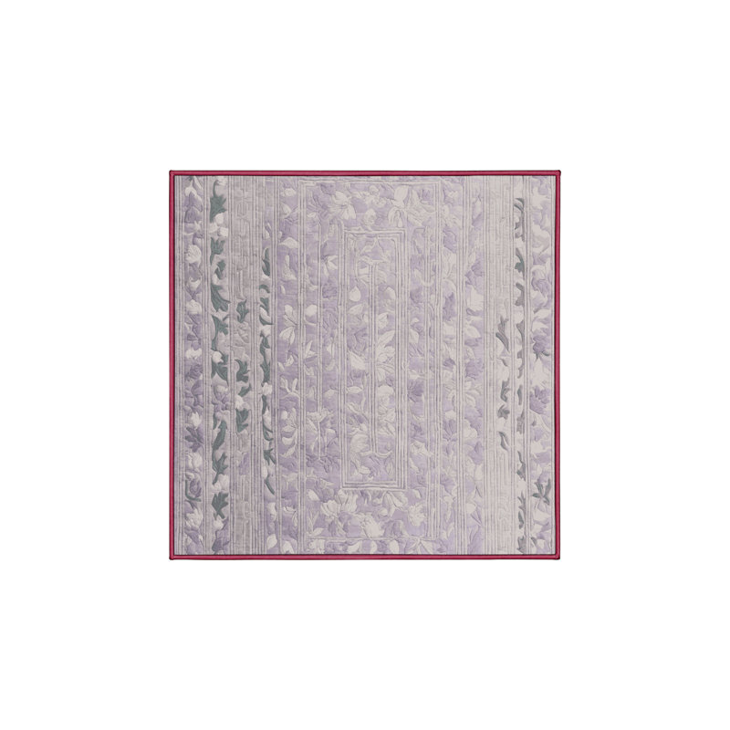 Machine Washable Beige Area Rug, Square 3'