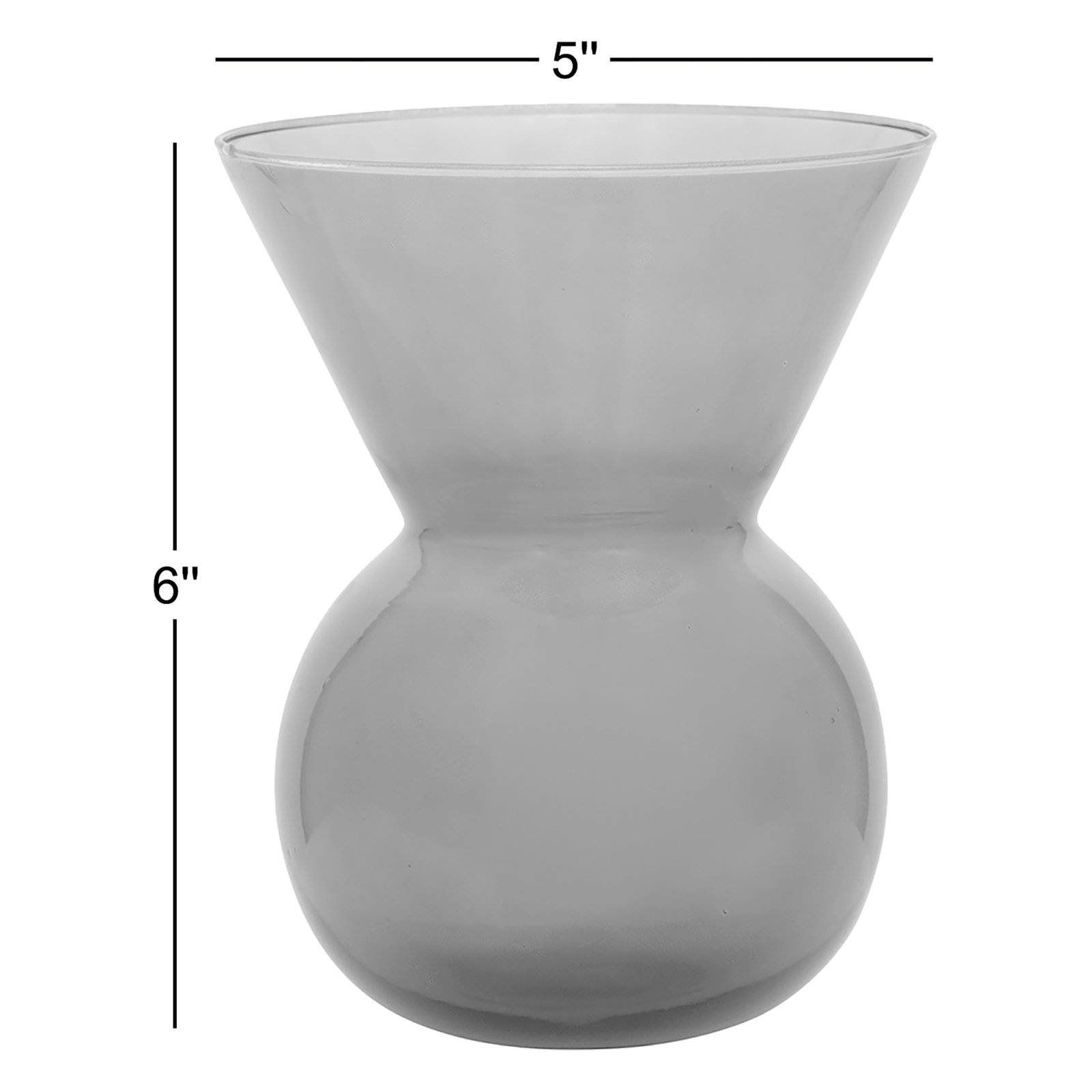 Geri 6'' Glass Table Vase, Turquoise