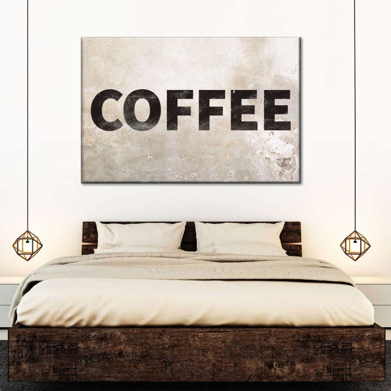 «Coffee Grunge», impression sur toile tendue, H 8 po x l 12 po x P 1 po