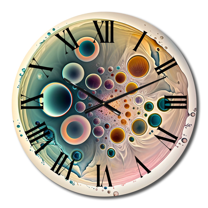 Horloge murale douce Cymatics Mandala III, Petit