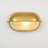 1-Light Transitional Oval Metal and Ribbed Glass Wall Sconce with Painted Gold Finish