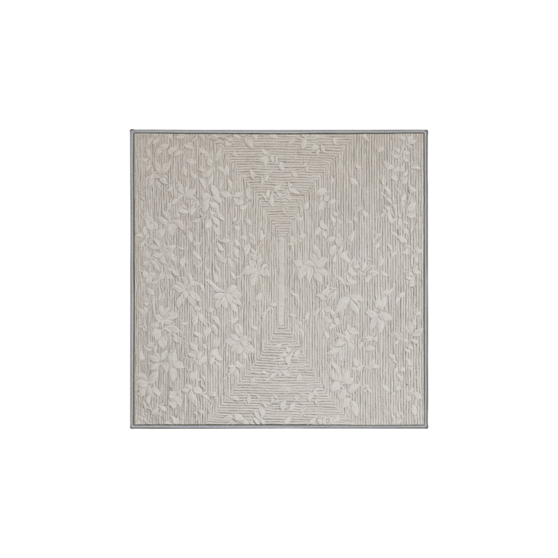 Tapis gris soyeux et moelleux, Rectangle 7 pi x 10 pi