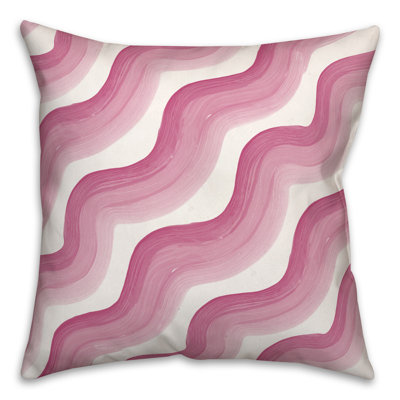 Coussin extérieur bleu et rose Waves