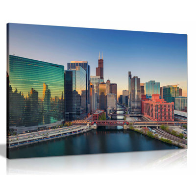 Chicago Skyline - Wrapped Canvas Print