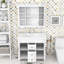 Meuble-lavabo simple autoportant moderne avec armoire à miroir et rangement spacieux Dianely-1180623583