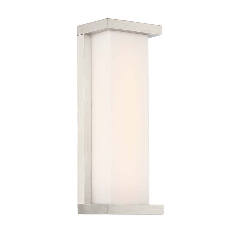 Forontenac LED Wall Light, Stainless Steel, 14" H x 5.5" W x 3.5" D