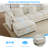 Boneless 148" Oversized Corduroy 6-Seater Modular Sectional Sofa with Movable Ottomans-467139106