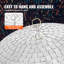 Grande boule disco en argent avec anneau suspendu-564149740