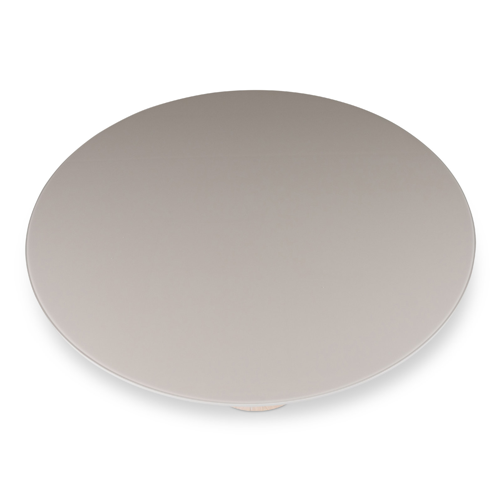 Burdon 47" Glass Top Pedestal Dining Table, Off White/Nevoa