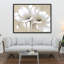 White Abstract Wild Flowers Print On Canvas-98693959