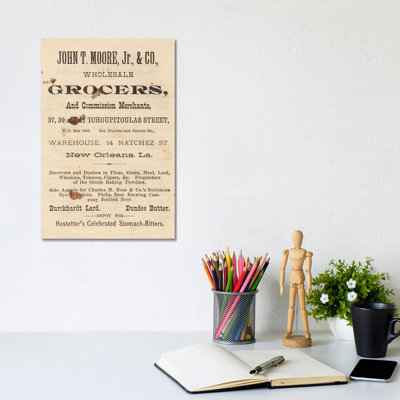 New Orleans Vintage Advertisements by Piddix - Wrapped Canvas Print