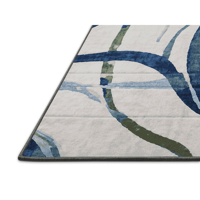 Tapis gris soyeux et moelleux, Rectangle 2 pi x 3 pi